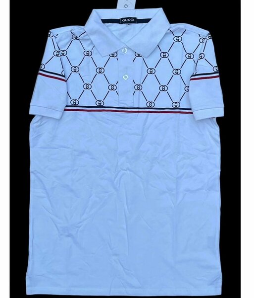 Polo coton glacé blanc