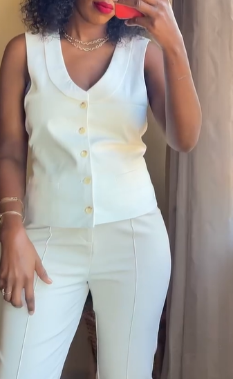 Lapel collar vest