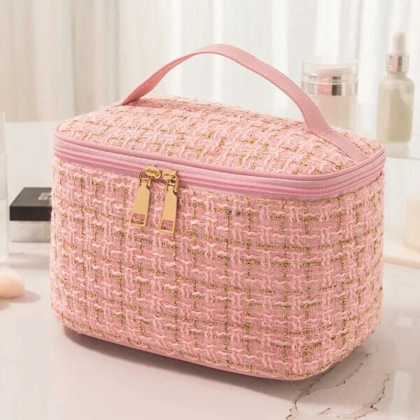 Trousse à maquillage pour un rangement idéal de vos cosmétiques, rose