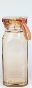 Beautiful Square Glass Water Bottle