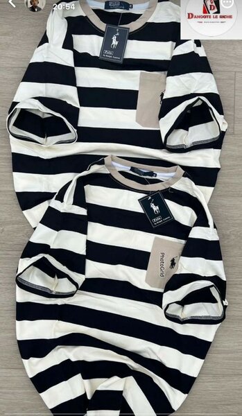 T-shirt rayé noir et blanc