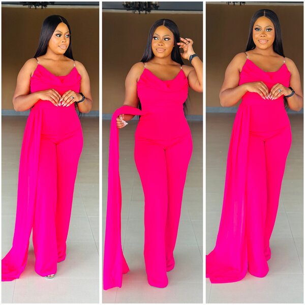 Jumpsuit pink s-2xl