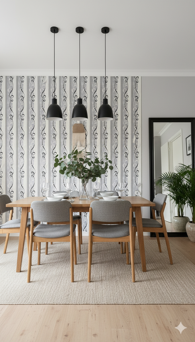 Papier peint moderne à motifs
