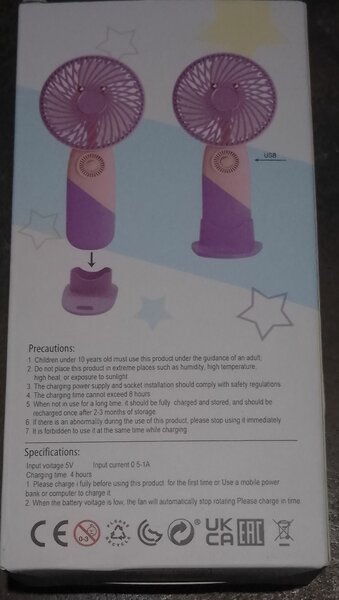 Mini ventilateur portable 3 vitesses