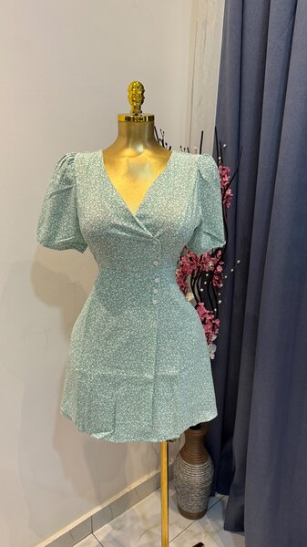 Mini floral wrap like dress