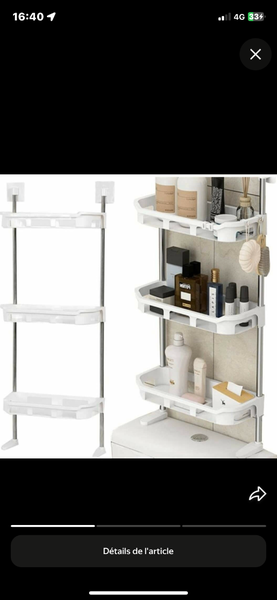 Étagère de douche ajustable