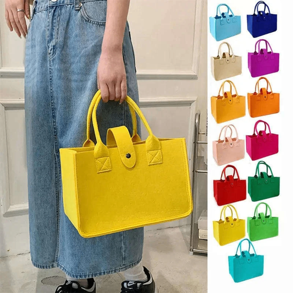 Sac à main en feutre coloré