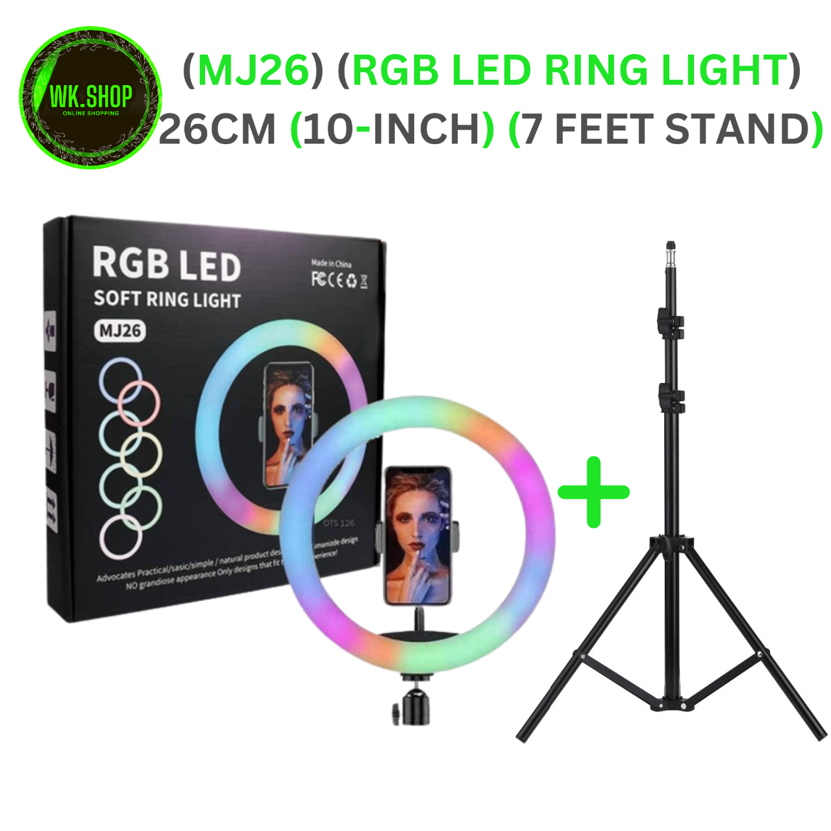 RGB LED Ring Light 10-Inch