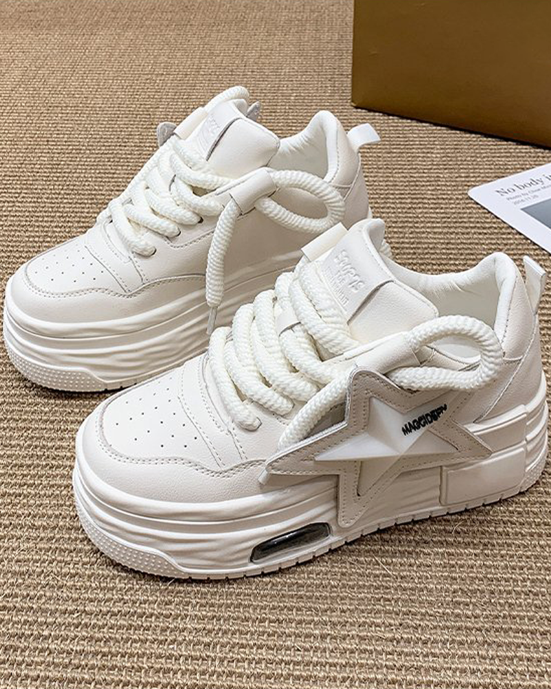 Sneakers blanches plateforme
