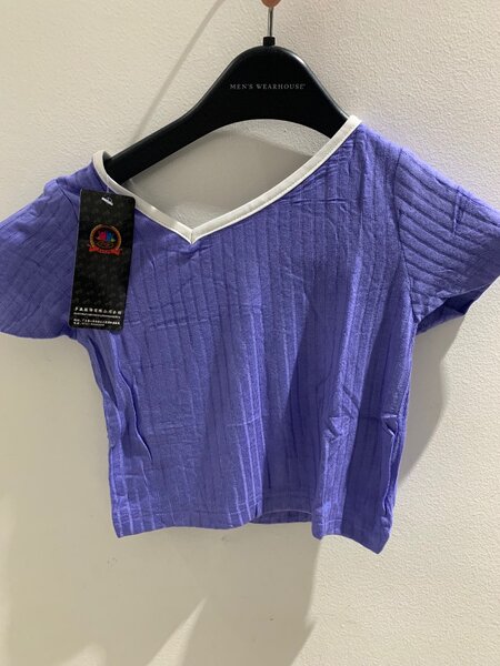 Top asymétrique violet pour femmes