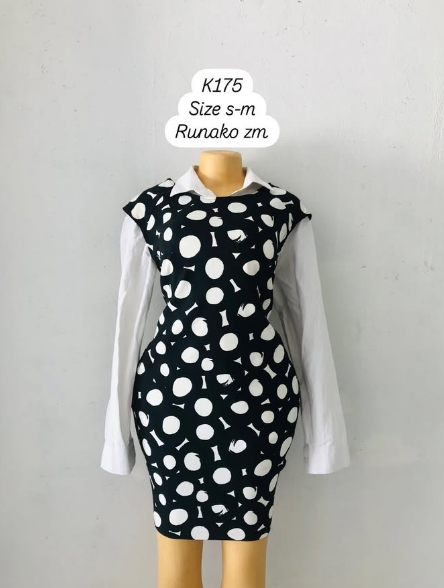Robe noir blanc