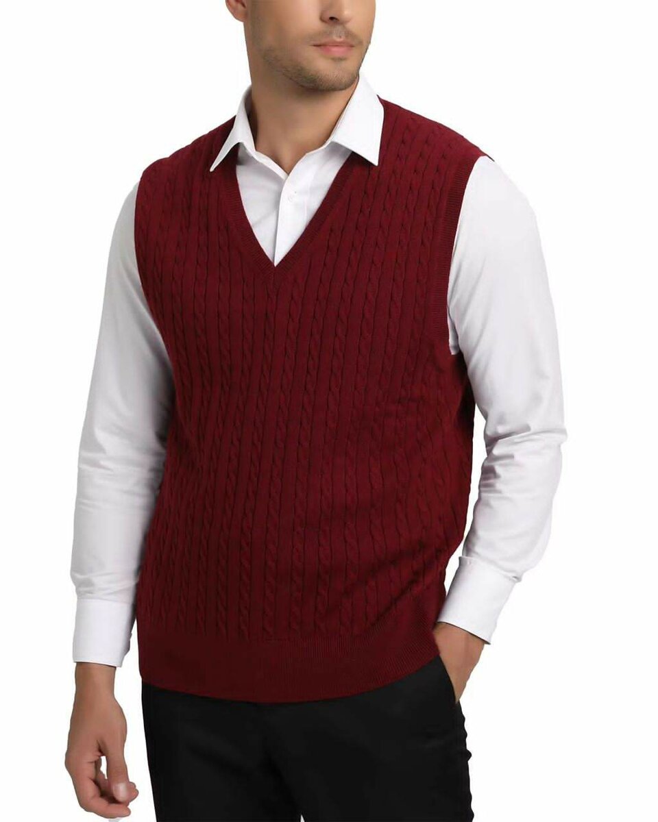 Pull sans manches pour homme élégant