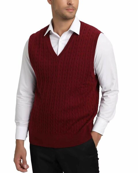 Pull sans manches pour homme élégant
