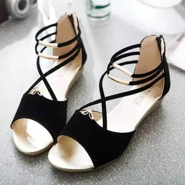 Sandales Noires Élégantes Femme