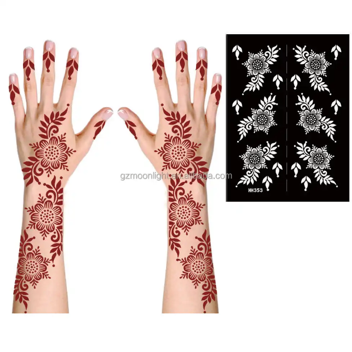 Pochoirs Tatouage Henna Main