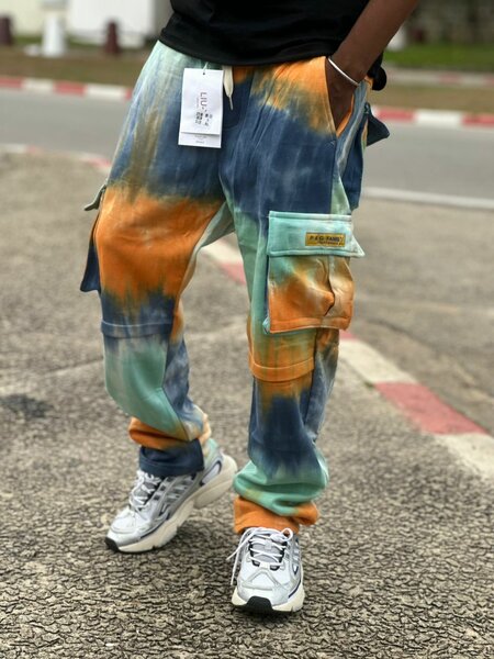 Pantalon cargo multicolore mode