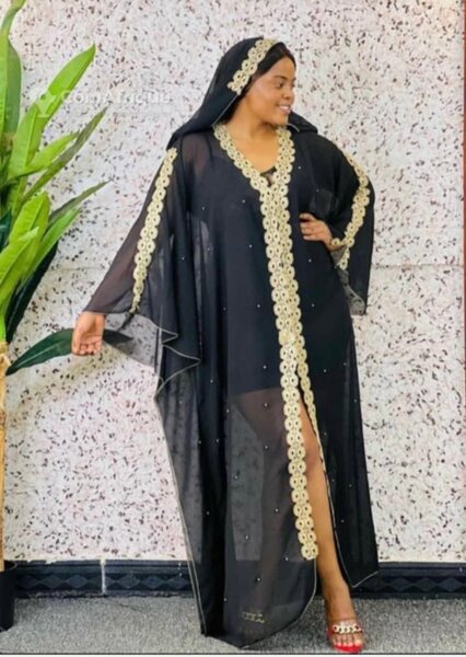 Robe Abaya Noire Élégante
