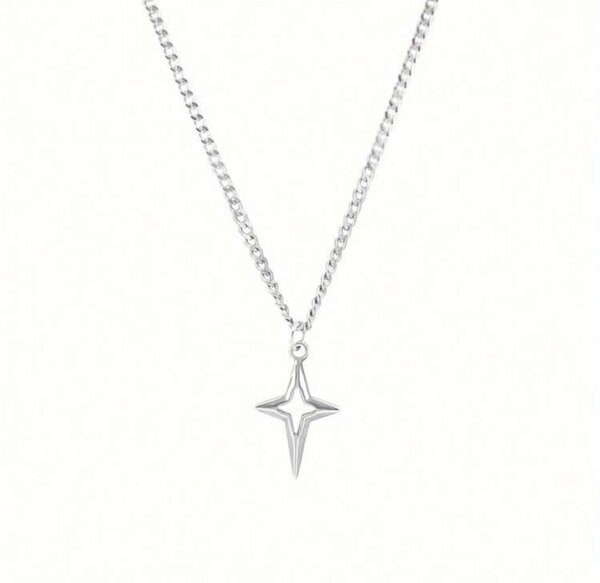 Star crossed pendant necklace