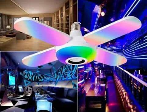 Musique bluetooth avec lumière colorées.