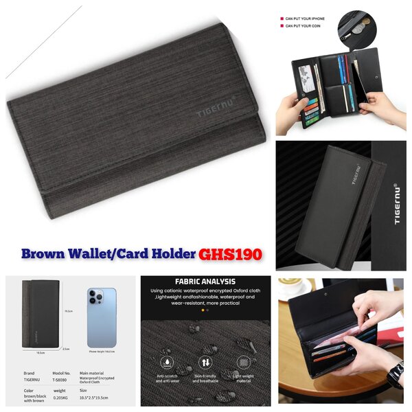 Brown Tigernu Waterproof Wallet/Cardholder