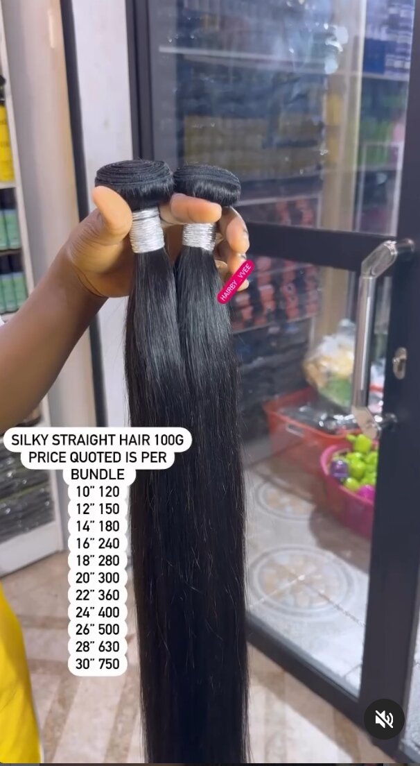 Silky straight hair 