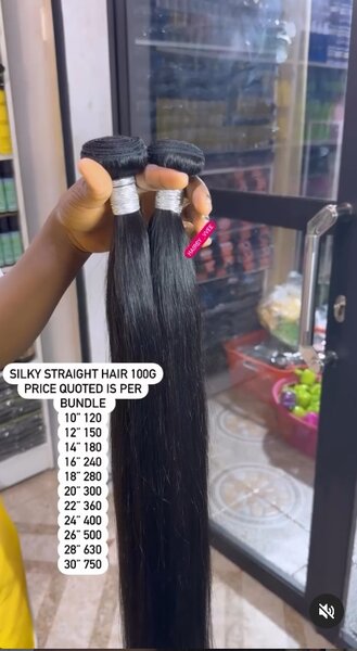 Silky straight hair 