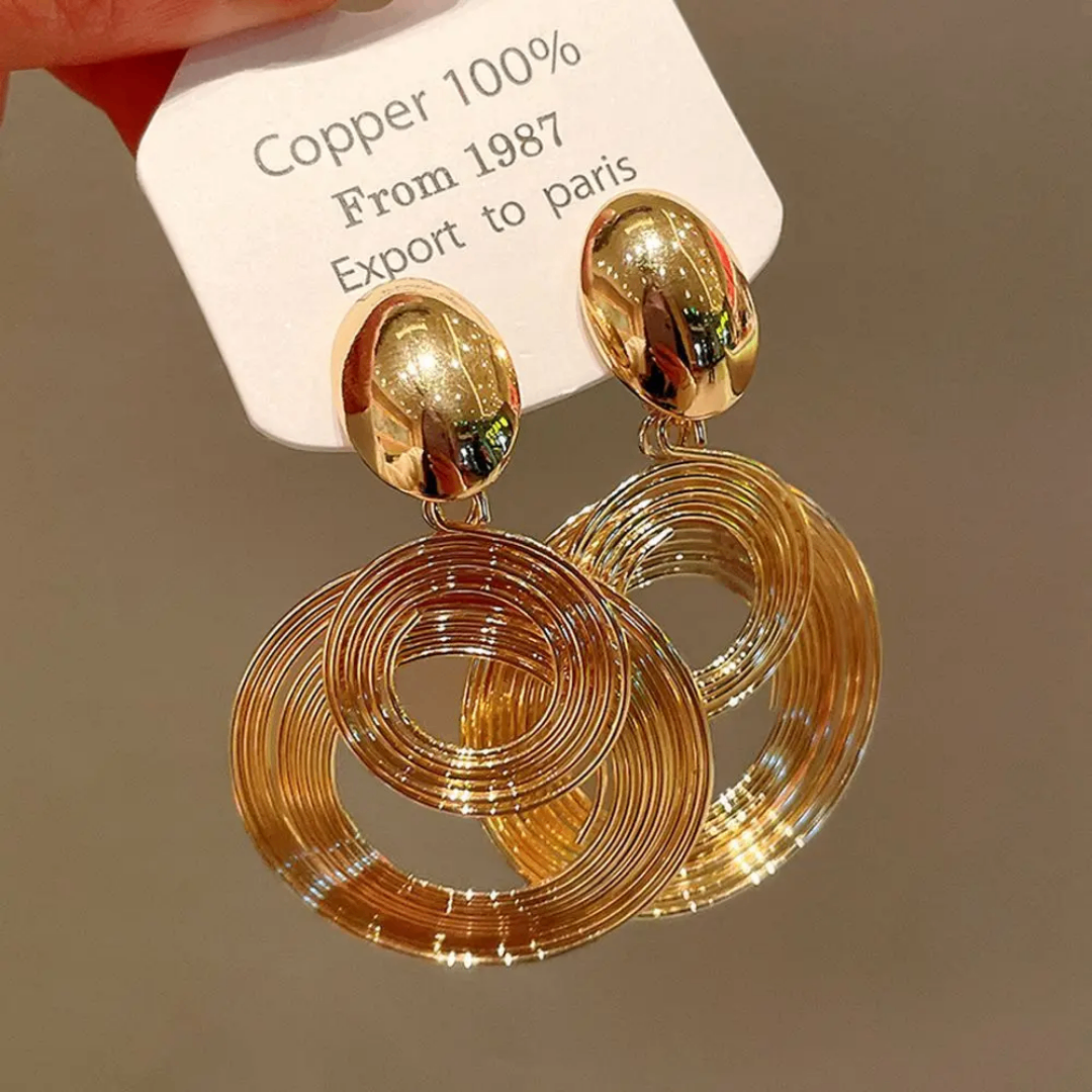 Boucles d'oreilles cercles dorés