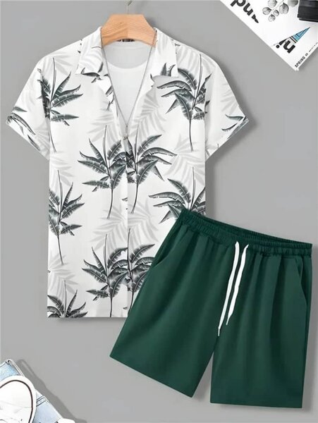 Ensemble décontracté floral homme