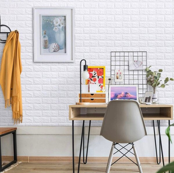 Papier Peint 3D Brique Auto-Adhésif