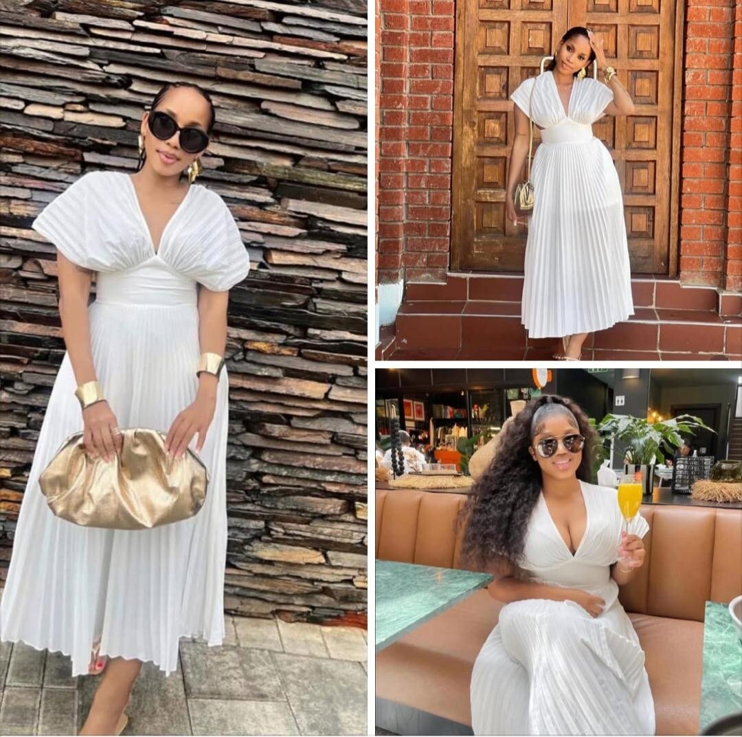 Jolie robe blanche pour femmes