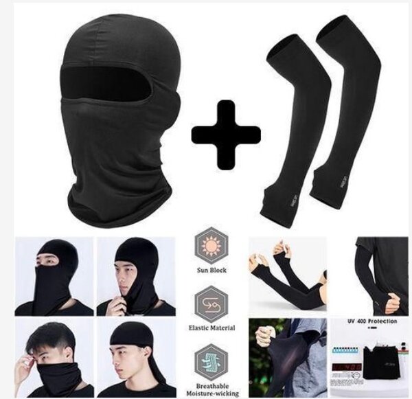 Ensemble cagoule et manchettes UV