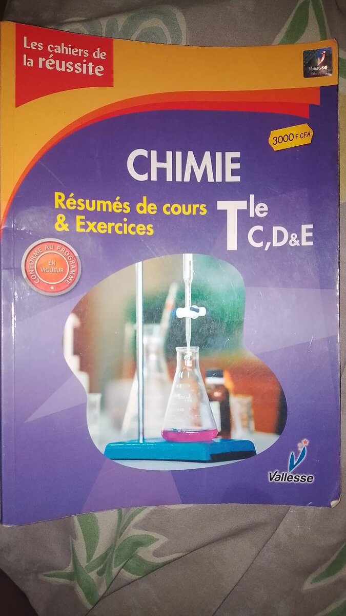 Cahier de Chimie Tle C,D&E