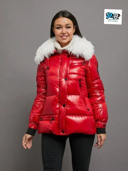Doudoune rouge avec capuche