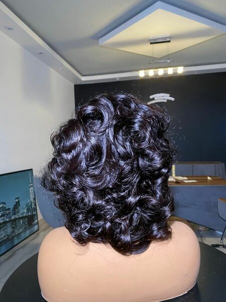 Perruque Curly Noire