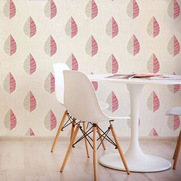 Papier peint à motif feuilles