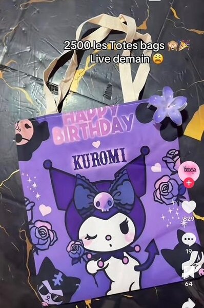Sac cabas kawaii design