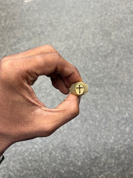 Bague Croix Dorée Unique