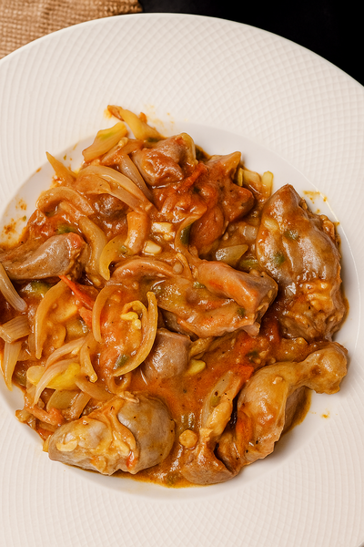 Sauté de gésiers épicés