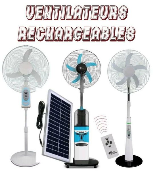 Ventilateur rechargeable 18 pouces