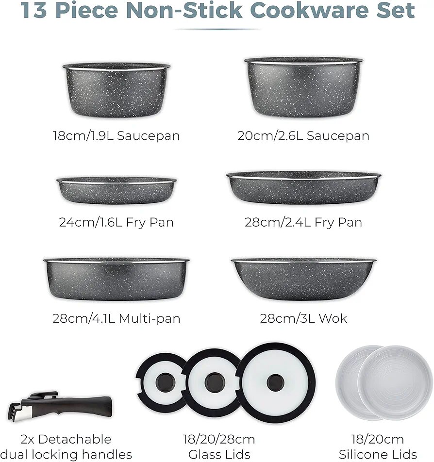 13pcs nonstick cookware set