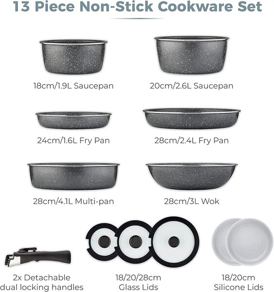 13pcs nonstick cookware set