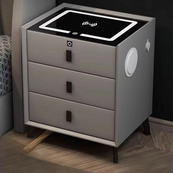 Table de Chevet Moderne avec Chargeur Intégré