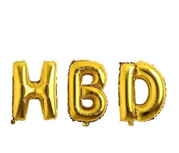 Ballons Lettres Or