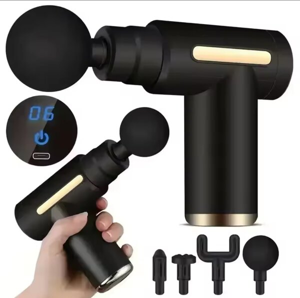 Digital Rechargeable Electric Massage Gun With 6 Speeds