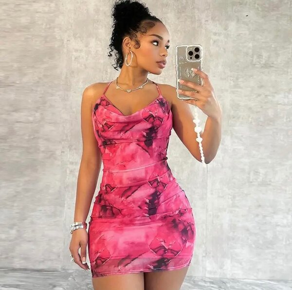 Short pink dress