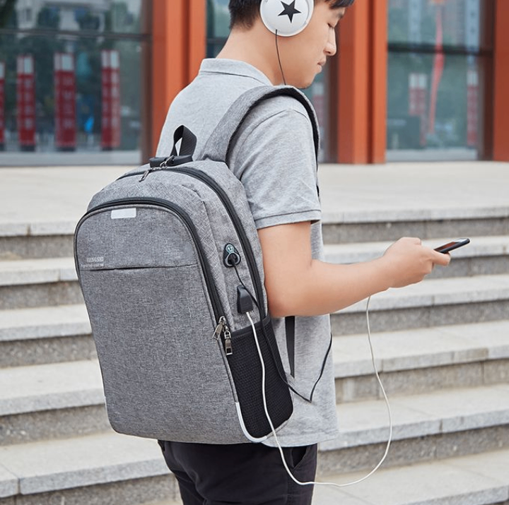 Password lock sunpower anti theft laptop backpack grey