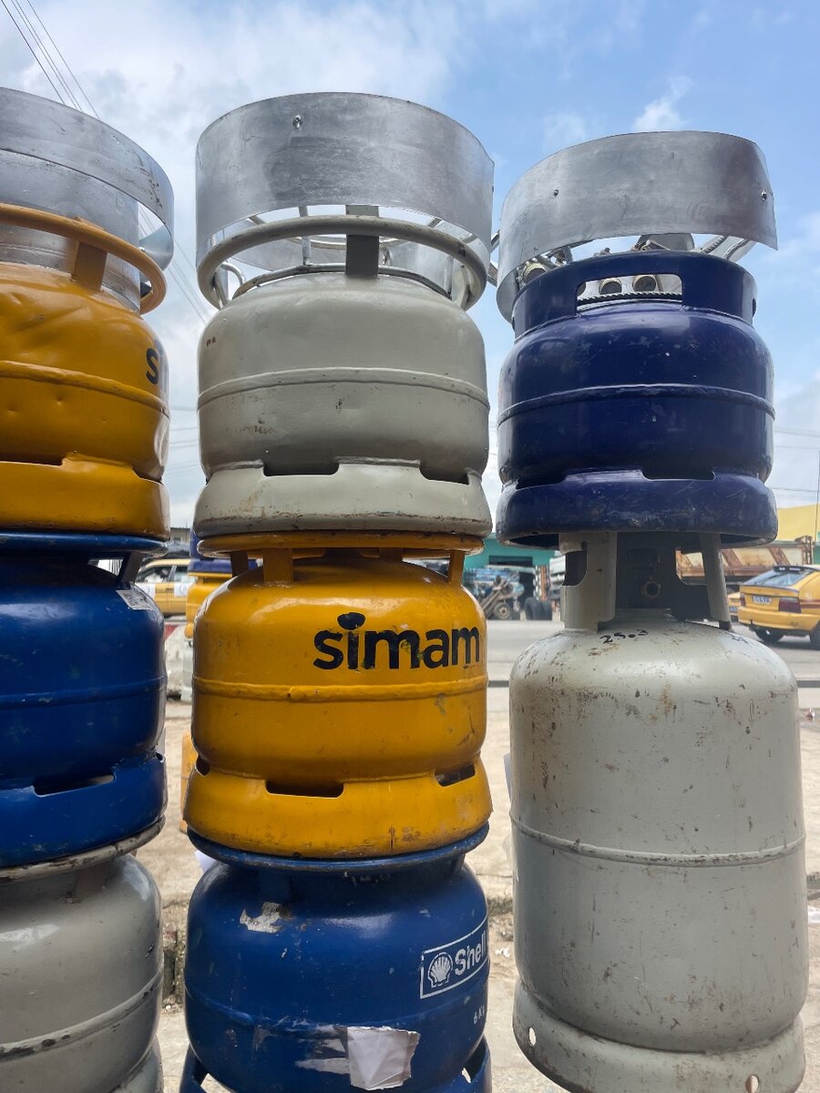 Bouteilles de gaz modernes
