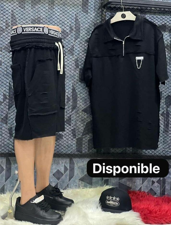 Ensemble de sport noir homme