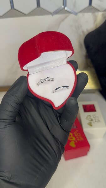 Bague en duo en argent
