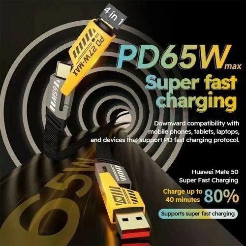 Câble USB 4-en-1 PD 65W